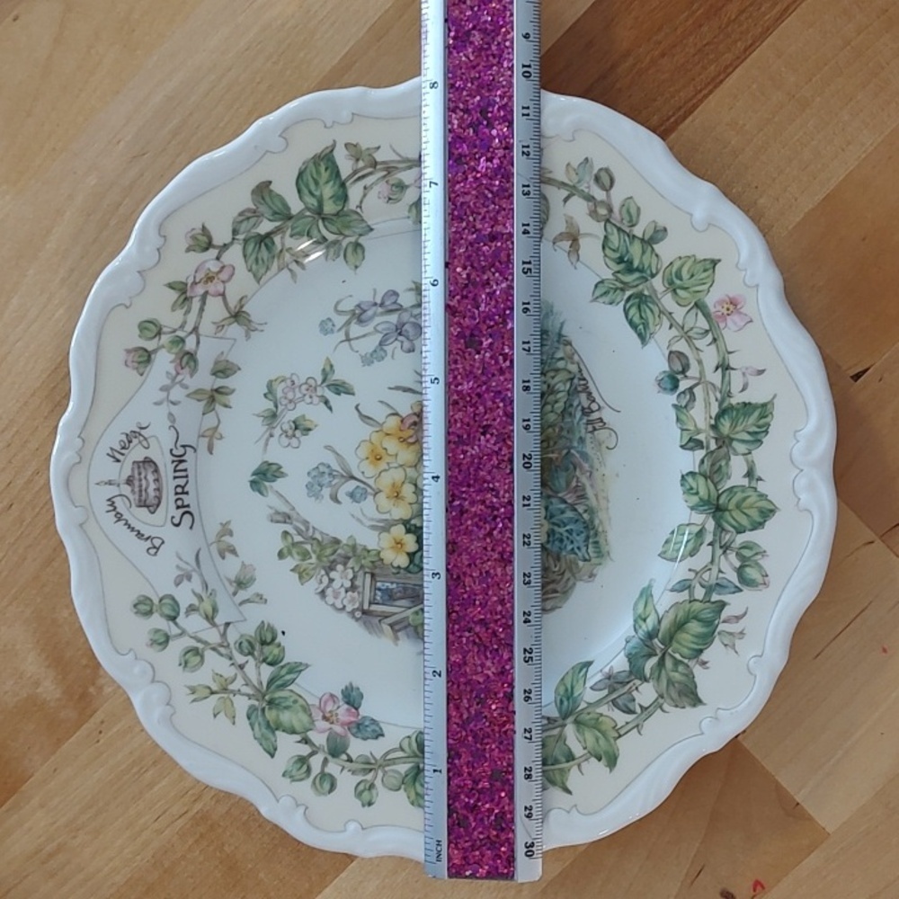 Royal Doultan Brambly Hedge SPRING Jill Barklen Collection Plate MINT Circa 1982 - Picture 6 of 6